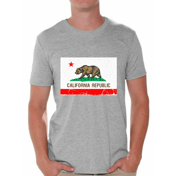 Californian State Bear California Flag Mens T-Shirt Sacramento